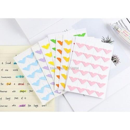 DHL 2000sheet Cartoon Cute Photo Corner Stickers For Diy Baby Photo Album Or Scrapbook Album 24pcs/sheet