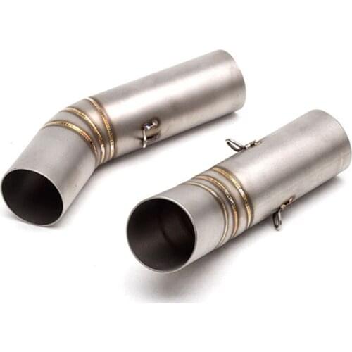For DUCATI 848 796 795 Exhaust 51mm Caliber Motorcycle Mufflers Exhaust Mid Pipe Slip on Connect Link Pipe Middle Tube Escape