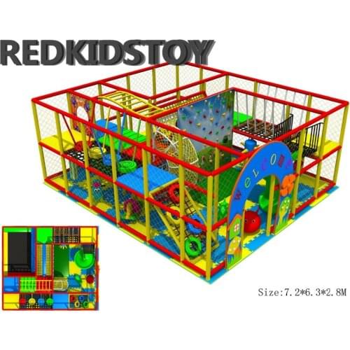 Shipped to U.S.A Daycare Center Plastic Material Indoor Playground With Plastic Tunnels HZ-170523