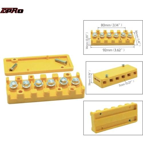 Electric Terminal Board 40A 6 Position Set of 2 General