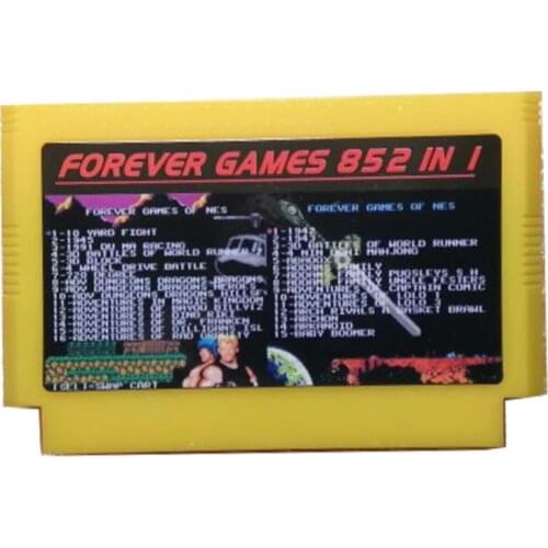 FOREVER DUO GAMES OF 852 in 1 (405+447) Game Cartridge for 60Pins game Cart, total 852 games 1024MBit Flash Chip in use