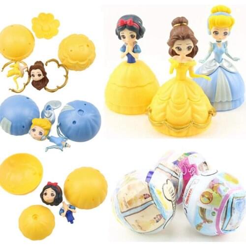 Disney Princess Toys 3pcs/Set Diy Kids Lol Dolls Pvc Action Figures Bella Snow White Lol Serie 3 Ball Poupee Kids Toy For Girls