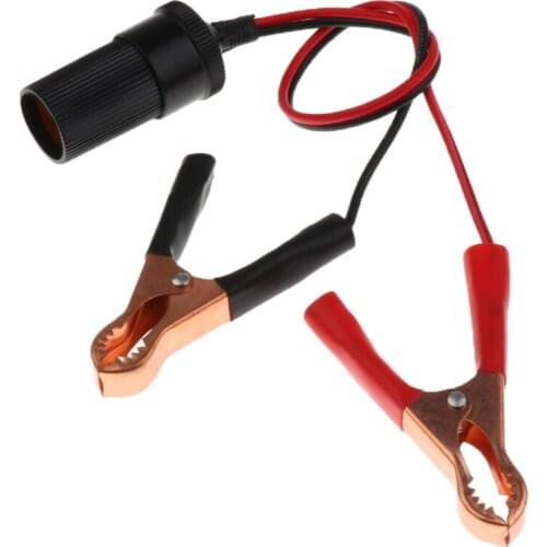 1 Pcs 50A 12V DC Alligator Clip Power Cable To Car Power Socket For Electrical Appliances Car Boat Caravan Etc
