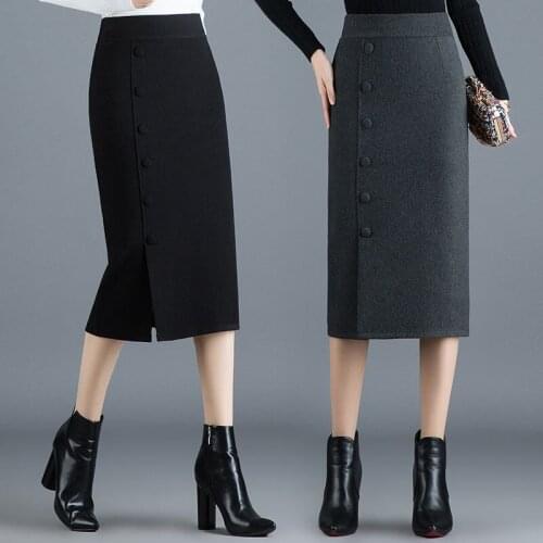 Luyaoskyen Slit Pencil Skirts