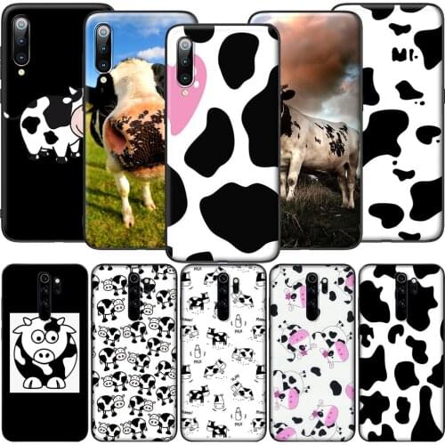 GX138 Milk Cow Skin Print Soft Silicone Case for Redmi Note 4X 5 5A Prime 6 6A 7 7A 8 8A 8T 9 9A 9C 9S Pro Lite