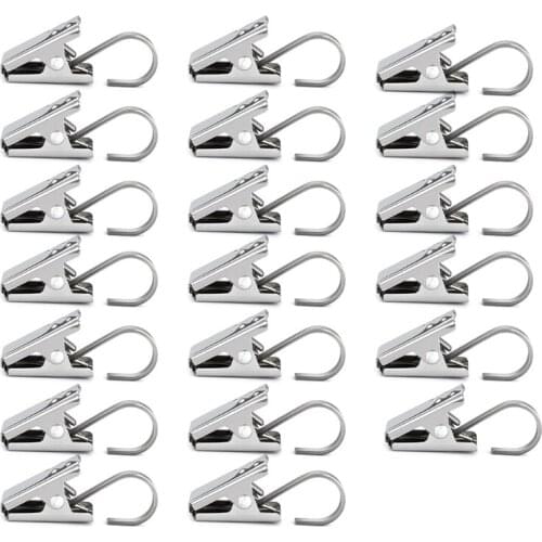 2021 New 20 Pcs Rustproof Drapery Clips Hanging Clothes Peg Zigzag Design of the Clamp