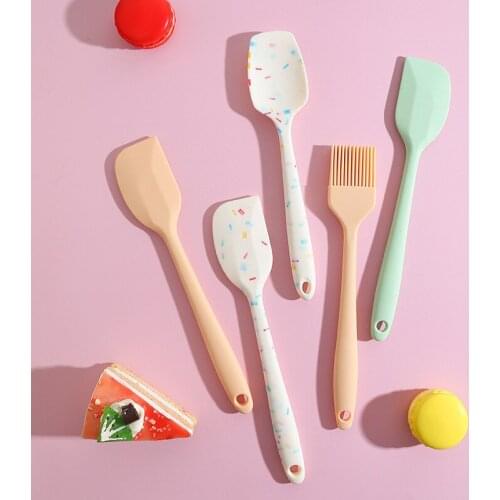 Food Grade Silicone Spatula Oil Brush Cream Spatula Barbecue Silicone Brush Baking Tools