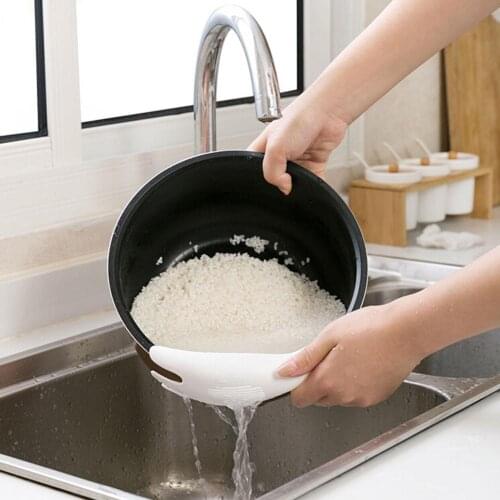 Creative PP colander Rice Beans Peas Washing Filter Strainer Rice spoon Household filter Kitchen cleaning gadget Bean drainer