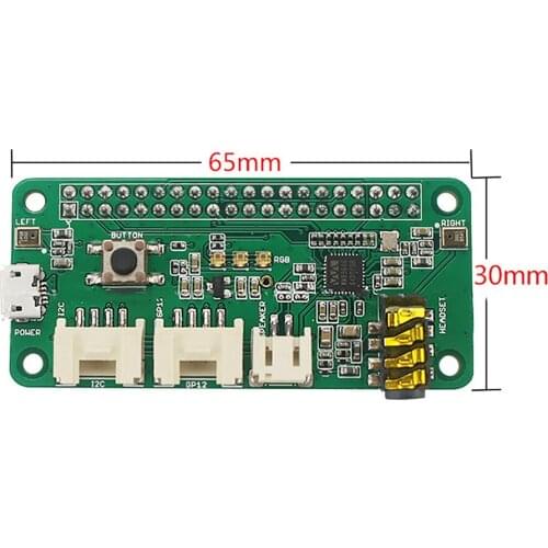 Respeaker Speech Recognition Intelligente Module Dual Microphone Expansion Board for Raspberry Pi 0/3B/3B+/4B
