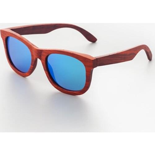 Retro Men Sun glasses Women Polarized Sunglasses Redwood frame Handmade Wood Sunglasses Beach Wooden Glasses