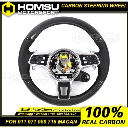 Custom alcantar carbon fiber steering wheel For porsche 911 panamera macan cayenne boxster racing wheel convertible