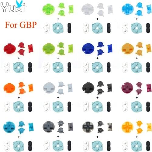 YuXi 15 colors Plastic A B D-pad On Off Buttons + Rubber Conductive Silicone Button Replacement For Gameboy Pocket GBP Console