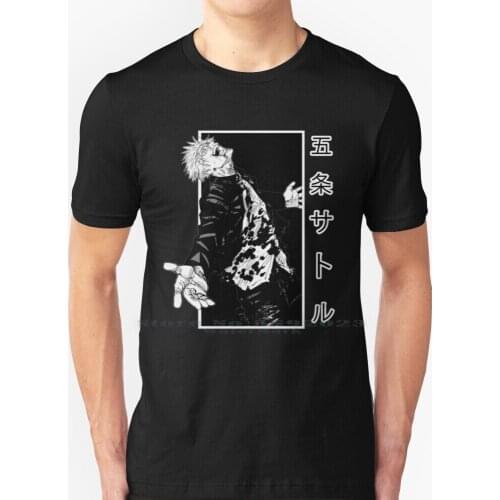 Jujutsu Kaisen Gojo Satoru Goes Crazy Design T Shirt 100% Pure Cotton Big Size Jujutsu Kaisen Yuji Itadori Yuji Megumi Sukuna