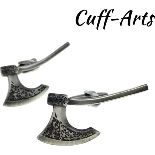 Cuffarts Viking Battle Axe Museum Cufflinks Gentleman 2018 New Style Brass Men Cosplay Cuff Links Jewelry Men Cufflink C10165