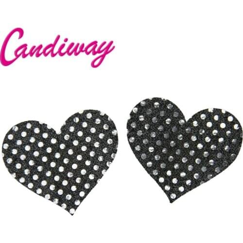 Women sexy nipple covers shine Heart Pads Body Breasts Stickers Disposable Milk Paste Anti Emptied The Chest Bra