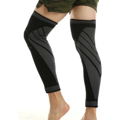 1 Pair Nylon Knitted Leg Warmers Compression Long Knee Leg Sleeve for Cycling Running Sports Calf Thigh Knee Safety Protection
