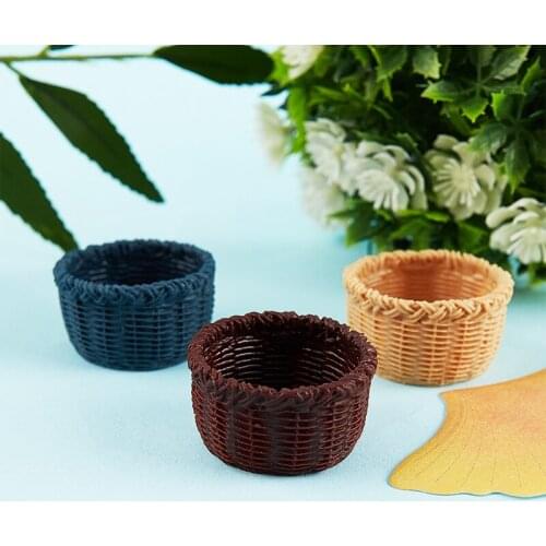 1Pcs 1:12 Dollhouse Creative Mini Basket Storage Basket Dolls Miniature Decor