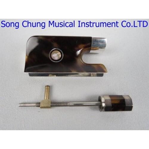 1pcs very beautiful cello bow frogs with silver mount #8377