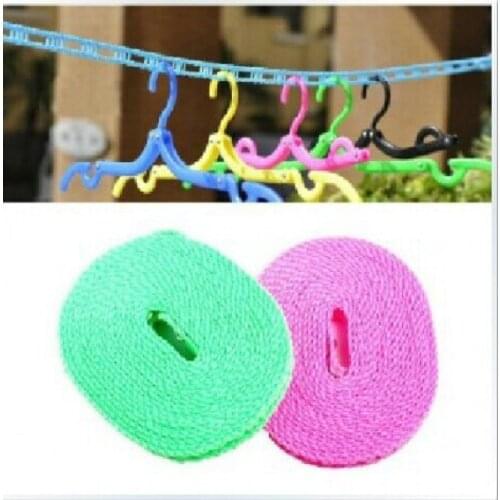1PC Retractable Nylon Clothes Line Washing Line Hangers Drying Dresses Clothesline Rope Cord String Travel Home Laundry 3M/5M
