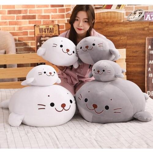 40/60/80CM Lovely Sea World Animal Sea Lion Doll Seal Plush Toy Baby Sleeping Pillow Kids Stuffed Toys Gift for Girl Girlfriend