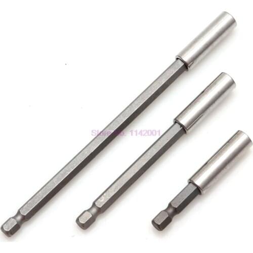 50set 3pcs Set 1/4 Inch Quick Hex Shank Release Magnetic Electric Screwdriver Extension Bit Holder Extension Rod Tools