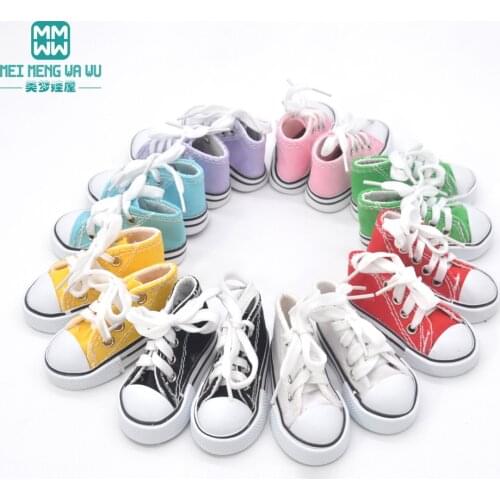 7.5cm Fashion Canvas sports Shoes For dolls fits 1/3 1/4 BJD Doll ,16 Inch doll Accessories
