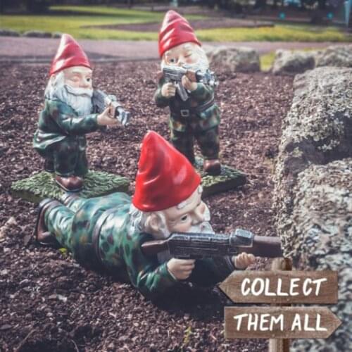 Army Garden Dwarf Christmas Garden Statue Lawn Decoration Use Resin Crafts for Indoor Or Outdoor Christmas Decoration ASD88