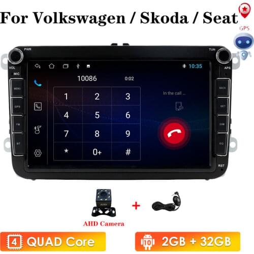2G RAM 4G 8''Android10 Car radio GPS Navigation for VW Skoda Octavia golf 5 6 touran passat B6 jetta polo tiguan WIFI BT