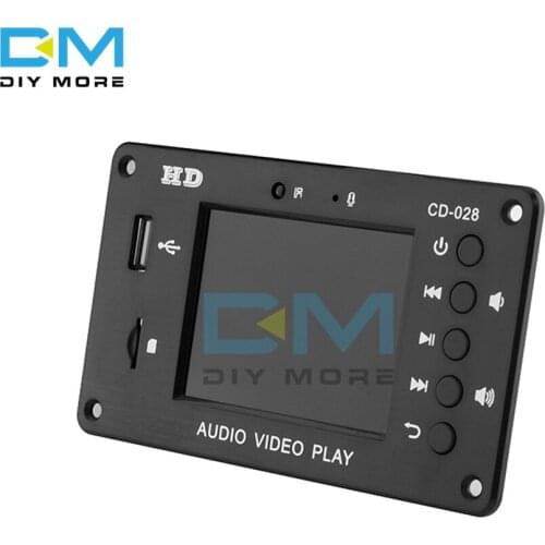 Bluetooth 5.0 MP3 Decoder Decoding Board Module Stereo Audio Receiver HD Video Player Support USB TF AUX FM Audio Radio Car