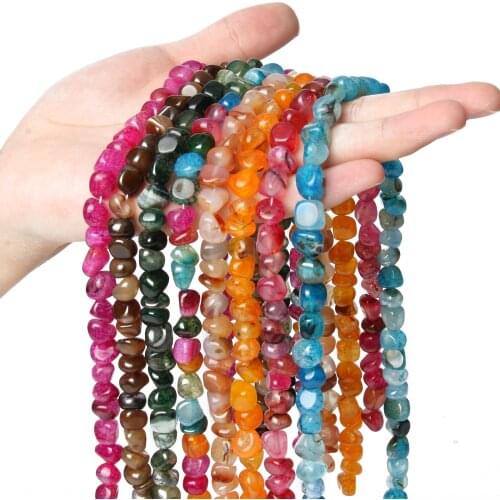 Natural Stone Mixed Color Irregular Agate Loose Spacer Beads For Jewelry Making DIY Bracelet Necklace 10 mm 15 inches Wholesale