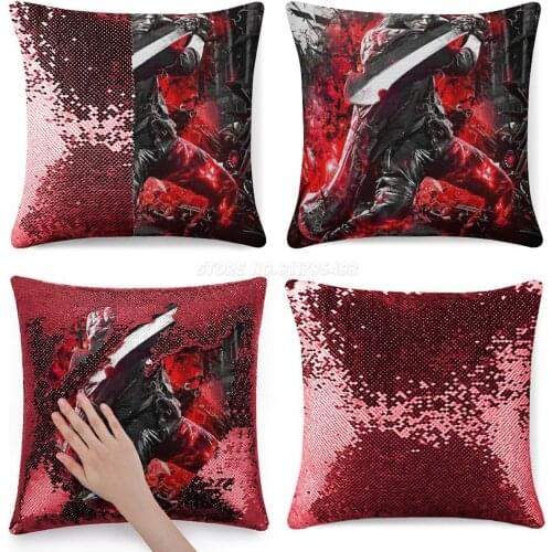 Dante Sequin Pillowcase Throw Pillow Case 40cmX40cm Flock Off Dante 21 Abstract Sparda Music Movie Most Relevant Best