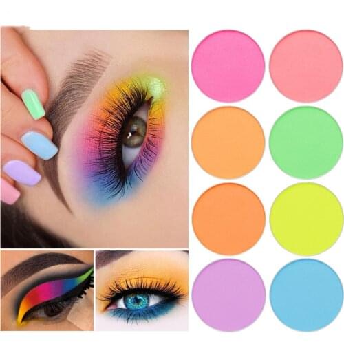 E17094 1 PC Fluorescent Neon UV Glow Purple Eyeshadow Highly Pigment Eye Glitter Makeup Eye Shadow Powder