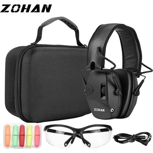 ZOHAN shooting electronic earmuffs Noise reduction Ear protection anti-noise Protective Amplification Safety Earmuffs