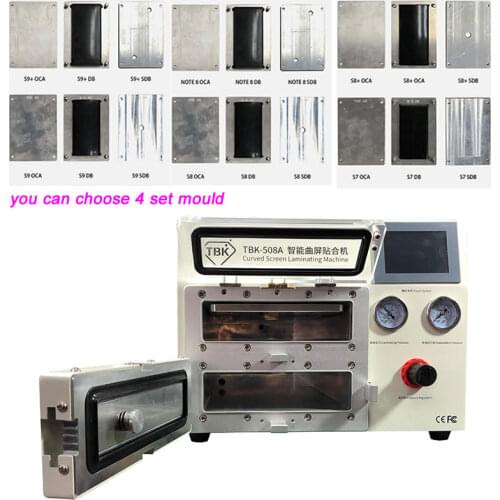 TBK-508A Touch Screen Curved Screen Laminating Debubble Machine LCD Edge OCA Laminator For Samsung iPhone iPAD Repairing