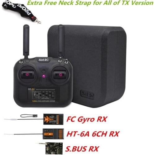 Hotrc HT-6A 2.4G 6ch Fhdd Model Aircraft Remote Control 6-Channel Wireless Transmitter Intelligent Balance Receiver Multi-Axis