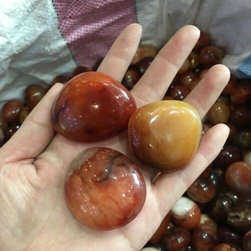 2pcs natural red jasper tumbled stones and minerals Palm play rock healing crystals agate gemstones for aquarium decoration