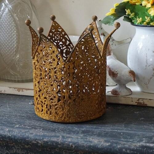 Hand crafted rustic rusty crown for decor