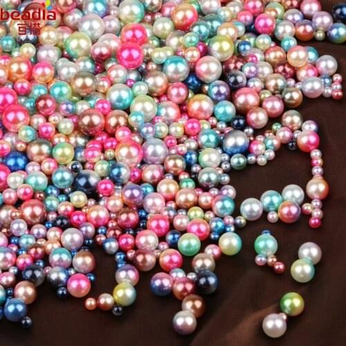2020 Hot Sale 4/6/8/10mm Multi size option random mix color no holes Pearls Round Bead 250pcs/lot For DIY Women Jewelry