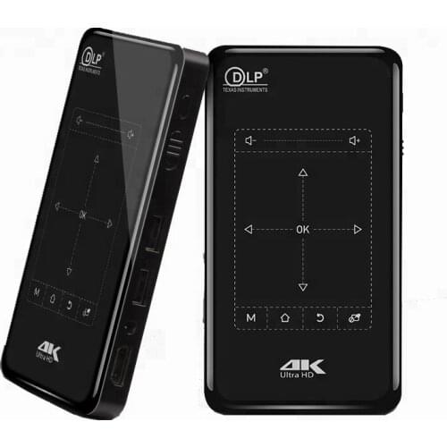 LSP Portable DLP Android 9.0 Smart Mini Pocket 4K&3D projector With IR&Touchpad Control P09II