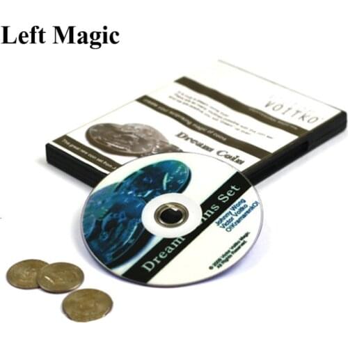 Dream Coin Set (DVD + Gimmick) Magic Tricks Appearing/Disappearing Coin Magie Stage Illusion Prop Mentalism Magician Classic Toy