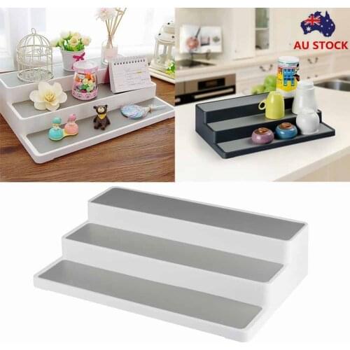 Newest 3 Layer Spice Rack Step Shelf Cabinet Organizer Kitchen Seasoning Bottle Jar Stand Save Space Shelves Kitchen Organizer