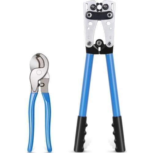 Crimping Plier 6-50mm AWG 22-10 Tube Terminal Crimper Multitool Battery Cable Lug Hex Crimp Tool Cable Terminal Plier Hand Tools