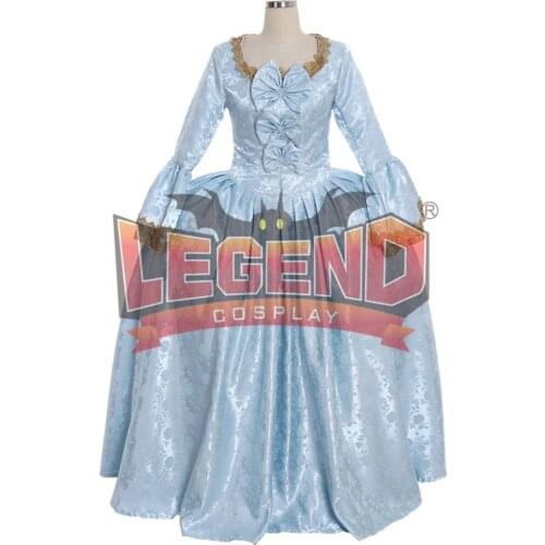 Marie Antoinette Gown Dress Rococo 18th Century Ruffle blue Gown sack-back gown robe a la francaise