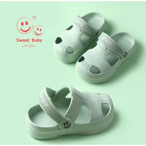 2021 Baby sandals summer 1-4 years old boys' home soft shoes non slip breathable hole shoes Kids girls' Summer sandals SO034