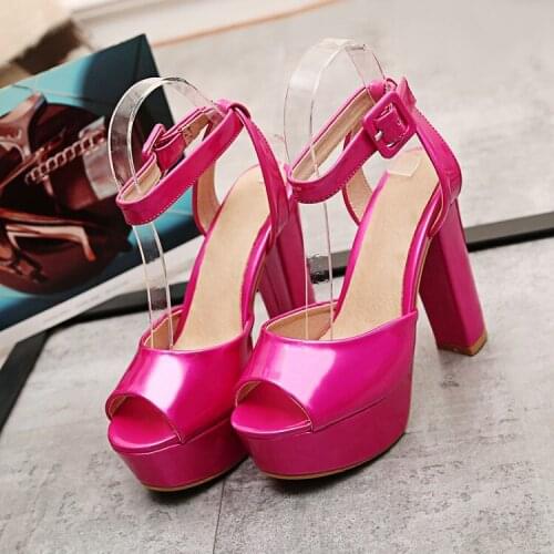 Sandalia Feminina High Heels Platform Sandals Party Shoes For Woman Open Toe Buckle Strap Stilettos Summer Dress Elegant Shoes
