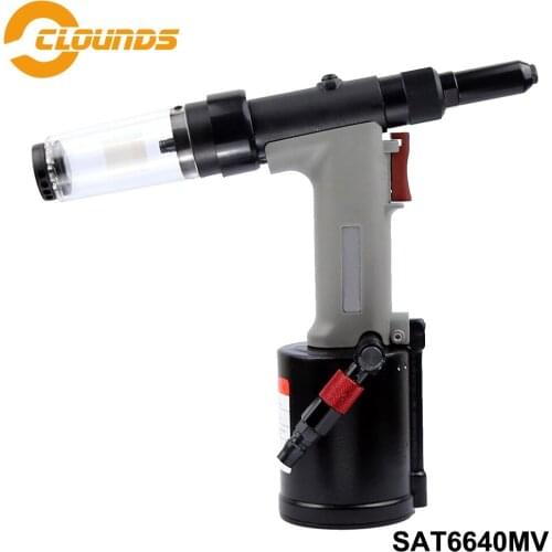 SAT6640MV Pneumatic Riveter Industrial Nail Rivet Tool Multi-Use 9400N Pull Force Air Riveter Gun