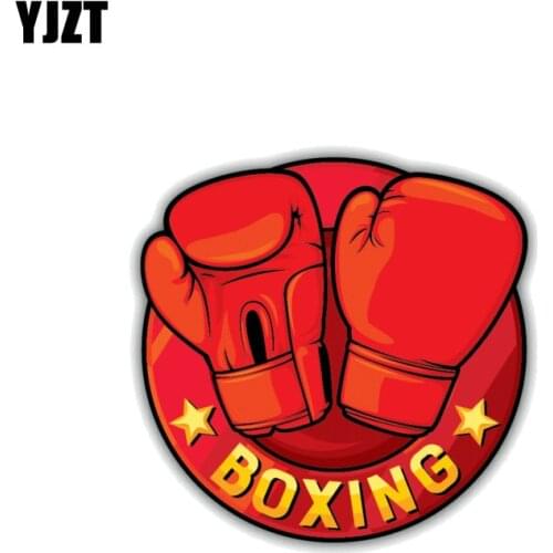 YJZT 11CM*10.7CM Sport Car Boxing Reflective Stickers PVC Decal 12-1397