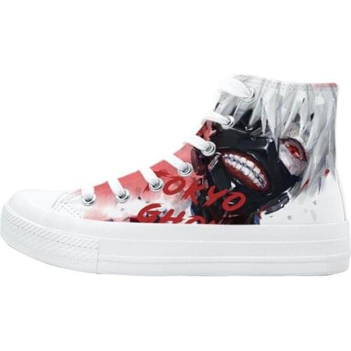 Unisex Anime Tokyo Ghoul kaneki ken Casual Ankle Canvas Shoes Preppy Student plimsolls duck shoes Sneakers