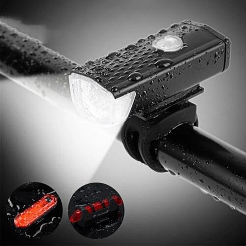 Bicycle LED 3 Modes Headlamp Rechargeable High-brightness Plastic Waterproof Bike Taillight for Cycling Bicycle Tail Lamp