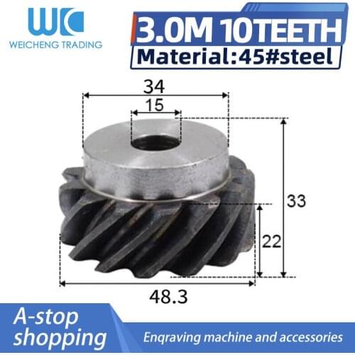 Helical gear 3M 10 teeth Inner hole 15mm for motor shaft cnc machine